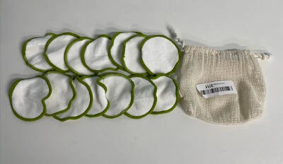 Almohadillas de enfermería de bambú (paquete de 14) + bolsa de lavandería y bolsa de almacenamiento de viaje de 3 pulgadas de ancho Foto 1 de 4