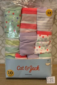 🛖 Cat & Jack Cotton Hipsters 10 Pack 🆕 Size 12🆕 - Picture 1 of 3