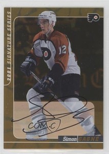 2000-01 ITG Be A Player Signature Series Auto Gold Simon Gagne #192 Auto