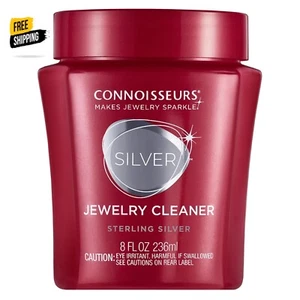 Connoisseurs Silver Jewelry Cleaner, Liquid Dip Jewelry Cleaner in Red Jar - Picture 1 of 5