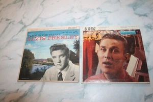 2 Vintage 45rpm Records Original Covers Elvis Presley & Jimmy Dean - Imagen 1 de 3