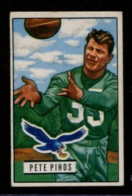 1951 Bowman Football #46 Pete Pihos EX LOOK! - Image 1 of 2