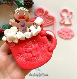 Ginger Bread Omino Biscottino Natale Zenzy Formine Biscotti Cookie Cutter 10cm - Picture 1 of 1