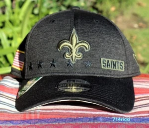 2020 NFL Salute to Service New Orleans Saints Stretch Fit Hat New Era 39THIRTY - Picture 1 of 8