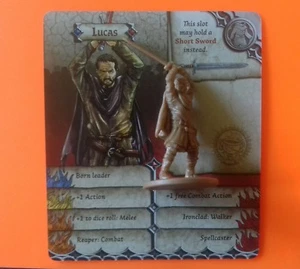 Lucas Zombicide Spiele Brettspiel Krieger Ersatzteil Figur & Karte schwarz Pest - Bild 1 von 1