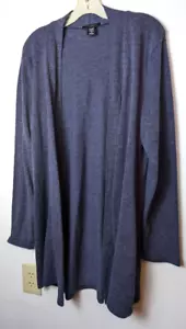 Love Cameron blu-grigio ardesia linea lunga cadigan 1x maglione topper aperto davanti - Foto 1 di 3