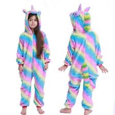 Pijamas de unicornio para niñas ropa de invierno Franela Dibujos animados