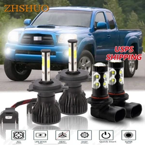 Combo LED Headlight Kit For Toyota Tacoma 2005-2011 Hi/Low Beam + Fog Light Bulb - Picture 1 of 12