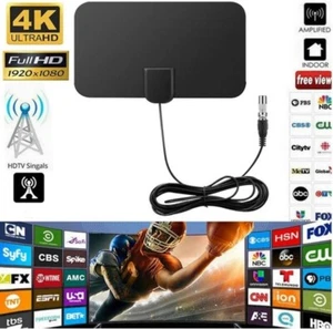 TV Antenna Aerial + 150Miles Indoor Outdoor HD Digital Signal Amplified 4K 1080P - Picture 1 of 6