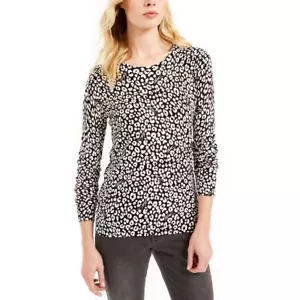 MICHAEL KORS Petites Damenpullover mit Katzenmotiv und Rundhalsausschnitt Oberteil TEDO - Bild 1 von 2