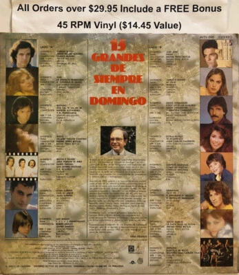 Siempre En Domingo-“Las 15 Grandes De”-33 RPM Melody 1982-FREE Shipping In USA - Image 1 of 4