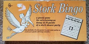 Vintage Stork Bingo Party Game Baby Shower Leister Game Co.- 1957  - Picture 1 of 4