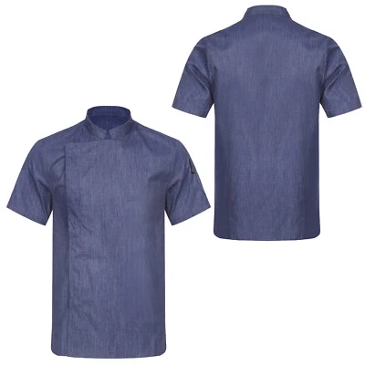 Unisex Mens Short Sleeve Chef Coat Men's Chef Jacket Breathable Working Uniform - Image 1 of 4