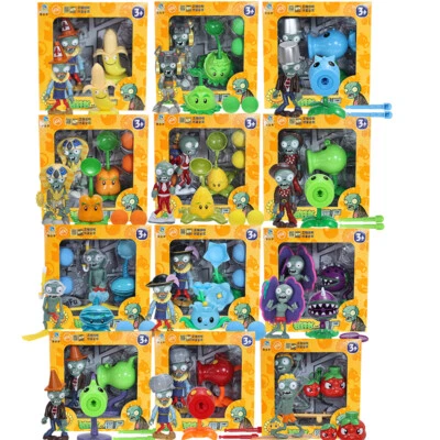 Plantas Vs Zombies Peashooter Cubo Zombie Figuras de Acción Kits Juguetes Niños Regalos Foto 1 de 4