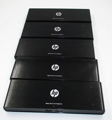 Lote de trabajo de 5 x Replicador de puertos USB 3.0 HP 3005pr 681280-001 - (sin fuentes de alimentación) Foto 1 de 4