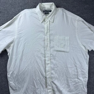 Ralph Lauren Poloshirt Herren Extra Large Weiß Einfarbig Taschen Kurzarm Langer - Bild 1 von 9