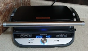 NEW Pampered Chef Deluxe Electric Grill & Griddle 100348 Panini Press Sear - Picture 1 of 7