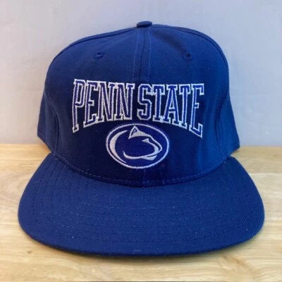 *MADE IN USA* PENN STATE NITTANY LIONS Vintage NCAA Blue Fitted Hat (7 1/4) - Image 1 of 4