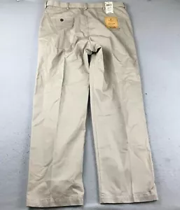 Haggar Pants Mens 36X32 Ivory Heritage Classic Fit Flat Front No Iron Khaki NWT - Picture 1 of 12