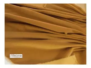 GOLD -  Cotton Velvet Fabric for Curtains & Soft Furnishings - Picture 1 of 4