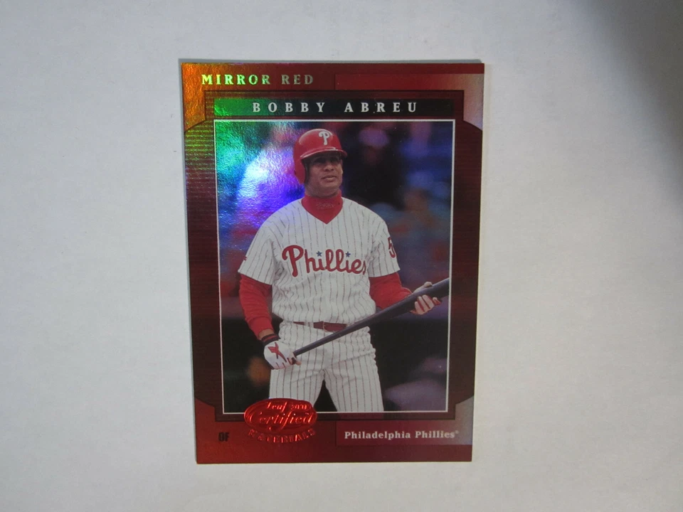 2001 Leaf Certified Mirror Red # 51 Bobby Abreu Card # 45 of # 75 (B48) Phillies - Image 1 of 2