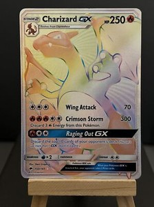 Pokemon Card Charizard GX 150/147 Rainbow Secret Rare Burning Shadows Near Mint