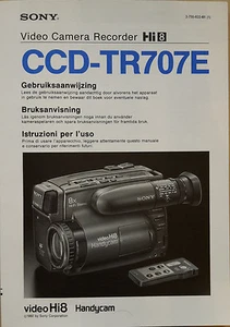 Gebruiksaanwijzing Bruksanvisning Istruzioni per I'uso SONY Hi8 CCD-TR707E - Foto 1 di 1