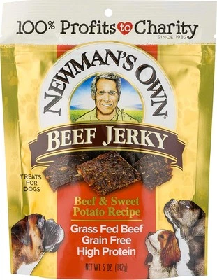 NEWMAN'S OWN ORGANICS Newman's Own Beef Jerky Treats for Dogs, 5 Ounce