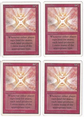 Mana Flare x4 -Unlimited Edition -MTG HP  -FREE SHIPPING! - Image 1 of 2