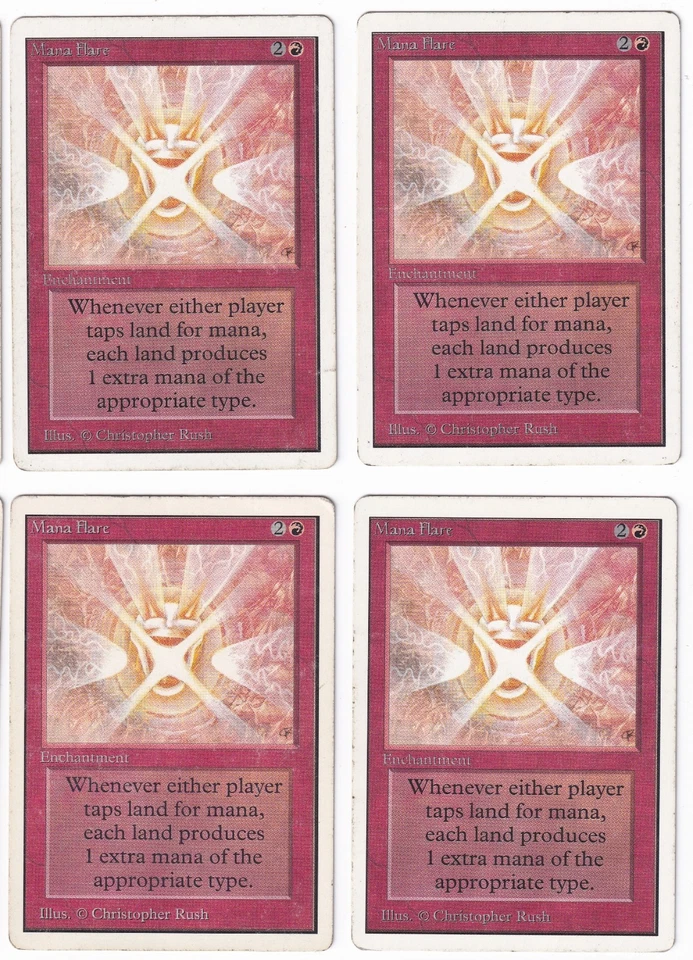 Mana Flare x4 -Unlimited Edition -MTG HP  -FREE SHIPPING! - Image 1 of 2