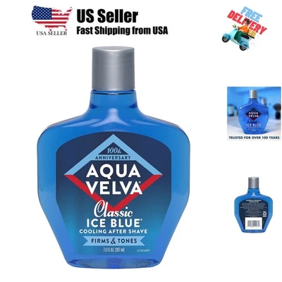 After Shave, Classic Ice Blue, Soothes, Cools, and Refreshes Skin, 7 Ounce - Image 1 of 4