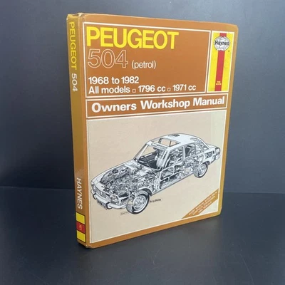 Haynes Workshop Manual For Peugeot 504 Petrol 1968-1982 1796cc-1971cc Hardcover - Image 1 of 4