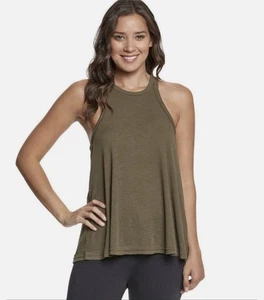 FREE PEOPLE Long Beach Slub Neckholder Tanktop in OLIVGRÜN Gr: SMALL - Bild 1 von 8