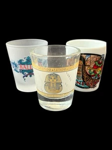 Las Vegas Nevada Casinos Shot Glasses Lot of 3 Collectible Resort Mulitcolor #4 - Picture 1 of 4