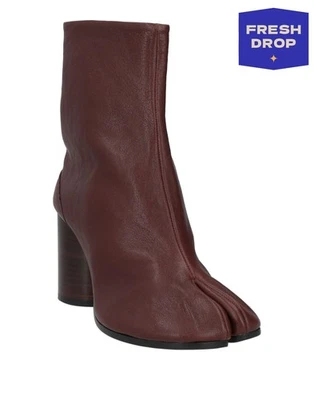 RRP€1130 MAISON MARGIELA Leather Ankle Boots US7 UK4 EU37 Tabi Toe Made in Italy - Image 1 of 4