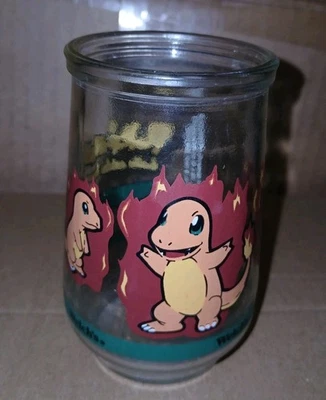 Vintage Welch's POKEMON Glass Jelly Jar CHARMANDER #04 Collectible - Image 1 of 4