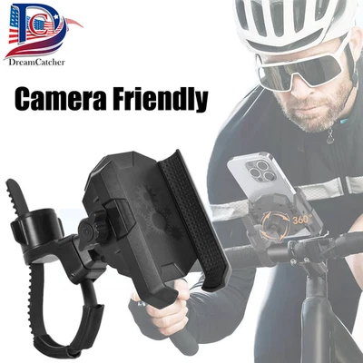 Motorcycle Phone Mount Scooter Stroller Bike Holder on Handlebar Camera Friendly - Image 1 of 4