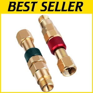 Upgraded Brass Quick Connect Set for Oxyacetylene Welding - Safety Color-Coded - Picture 1 of 8