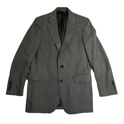 Abrigo Blazer Deportivo Hombre Por John Weitz Hecho en Estados Unidos 2 Botones Gris Foto 1 de 4