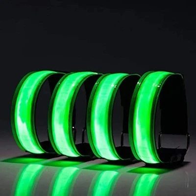 USB Charging LED Luminous Reflective Safety Belt Night Running Armband Bracelet - Image 1 of 4