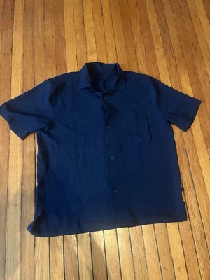 Lululemon 🍋 Men’s Lightweight Camp Collar Shirt Navy Blue- Mens Large - Image 1 of 4