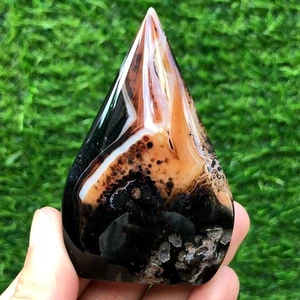 130G raro modello agata quarzo forma libera cristallo minerale esemplare guarigione - Foto 1 di 14