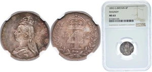Great Britain 1892 4 Pence Silver (.925) NGC MS 63 - Imagen 1 de 1