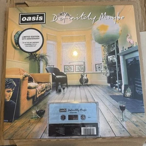 Oasis Definitely Maybe 30th Anniversary, Blue & White Marble, 2LP With Cassette - Imagen 1 de 7
