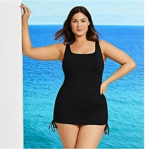 Costume da bagno Lands end pezzo unico costume da bagno spalline regolabili 8 D - Foto 1 di 6