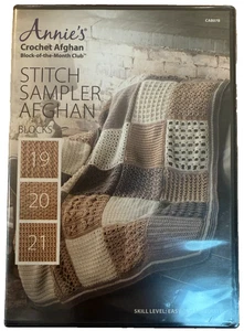 Annie's Crochet Afghan Block of the Month Club Stitch Sampler Blocks 19, 20, 21 - Picture 1 of 2