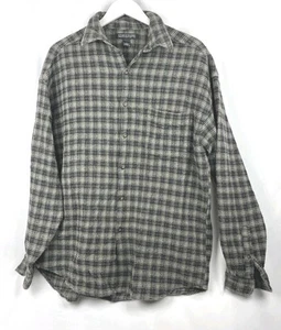 Structure Men's Large Heavyweight Long-Sleeved Shirt Jacket Gray & Black Plaid - Picture 1 of 6