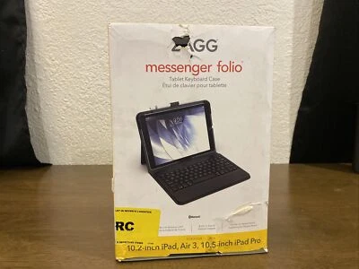 ZAGG Messenger Folio Keyboard Case for Apple iPad 10.2 / Air 3 / Pro 10.5 - Blk - Image 1 of 4