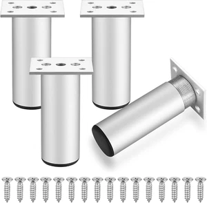 4 Stück 10cm Möbelfüße, Alulegierung Möbelfüsse, Schrankfüße, Sofabeine, Schrank - Bild 1 von 7