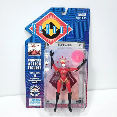 ReBoot Hexadecimal 4 Masks Action Figure Vintage 1995 Irwin Sealed New Cover